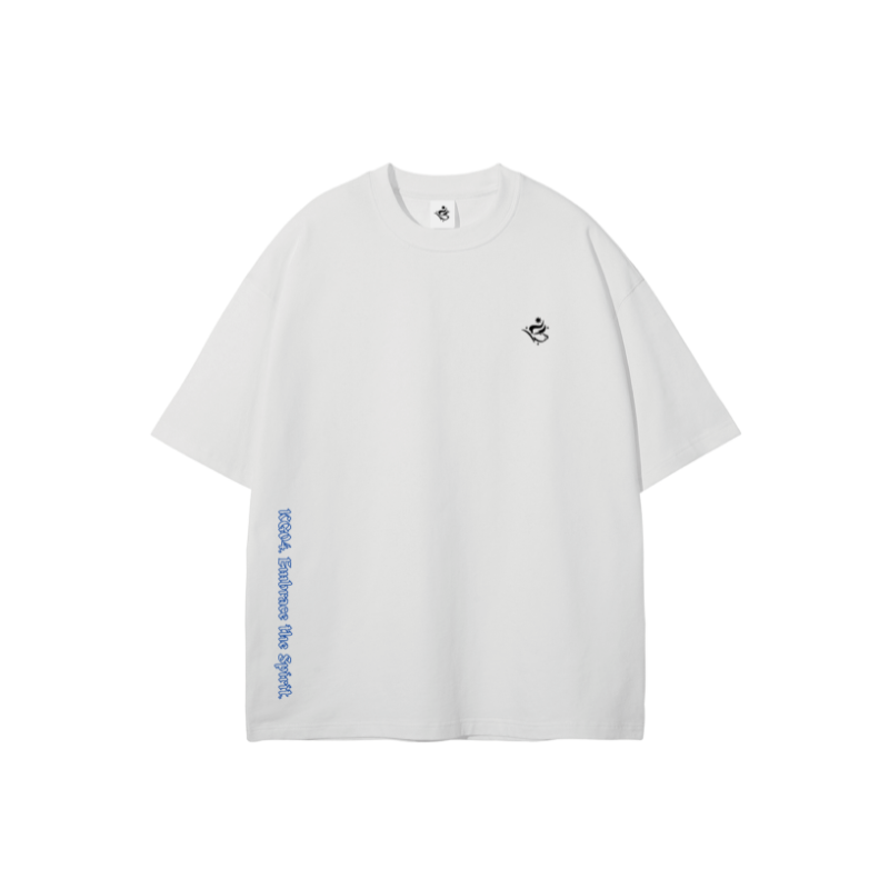 KG04 Hatched Graphic Tee - White