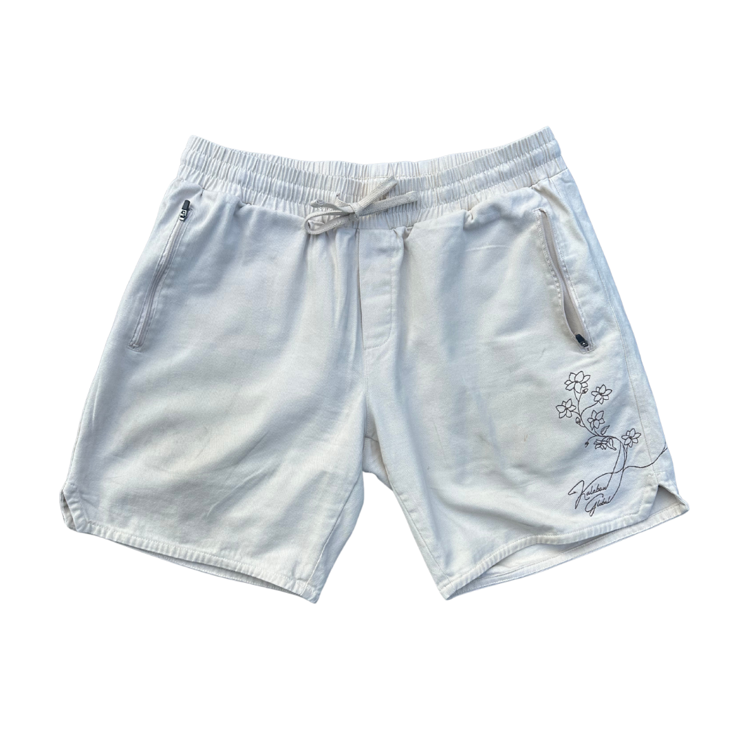 KG05 Floral Shorts - Beige