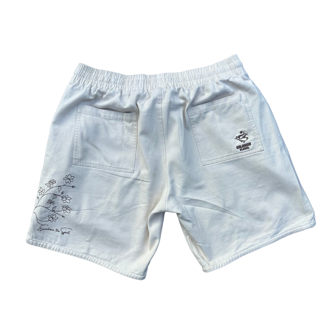 KG05 Floral Shorts - Beige
