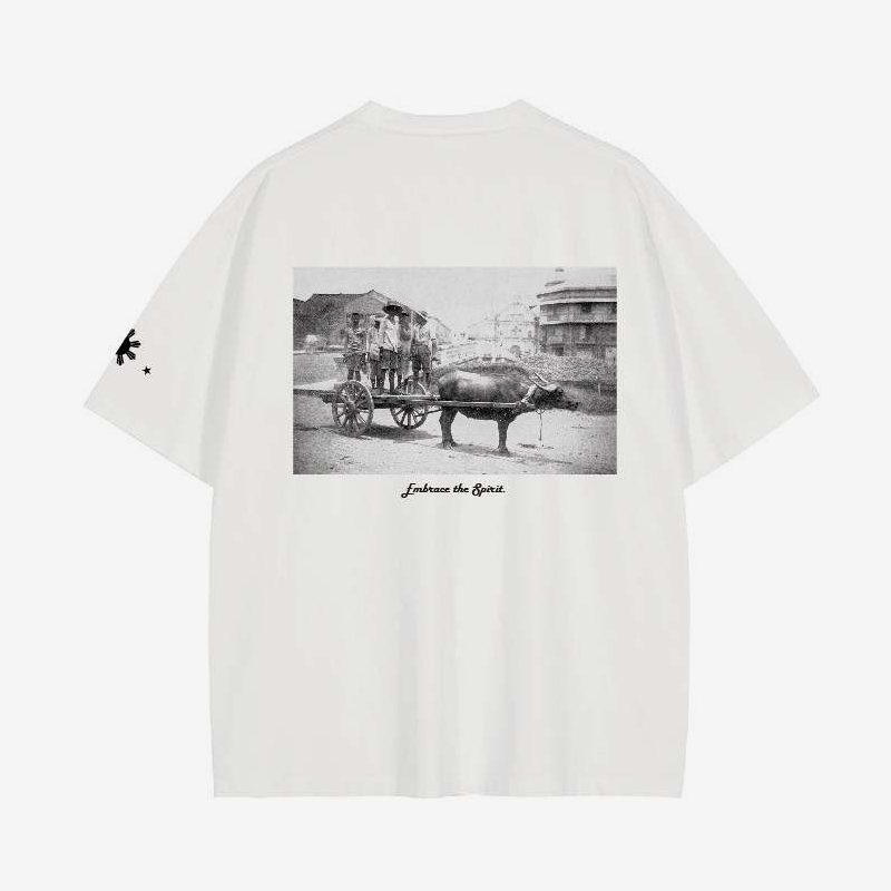 KG01 Monochrome Print White Tee - Limited Edition